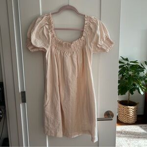 Free People Cream Puff Sleeve Dress